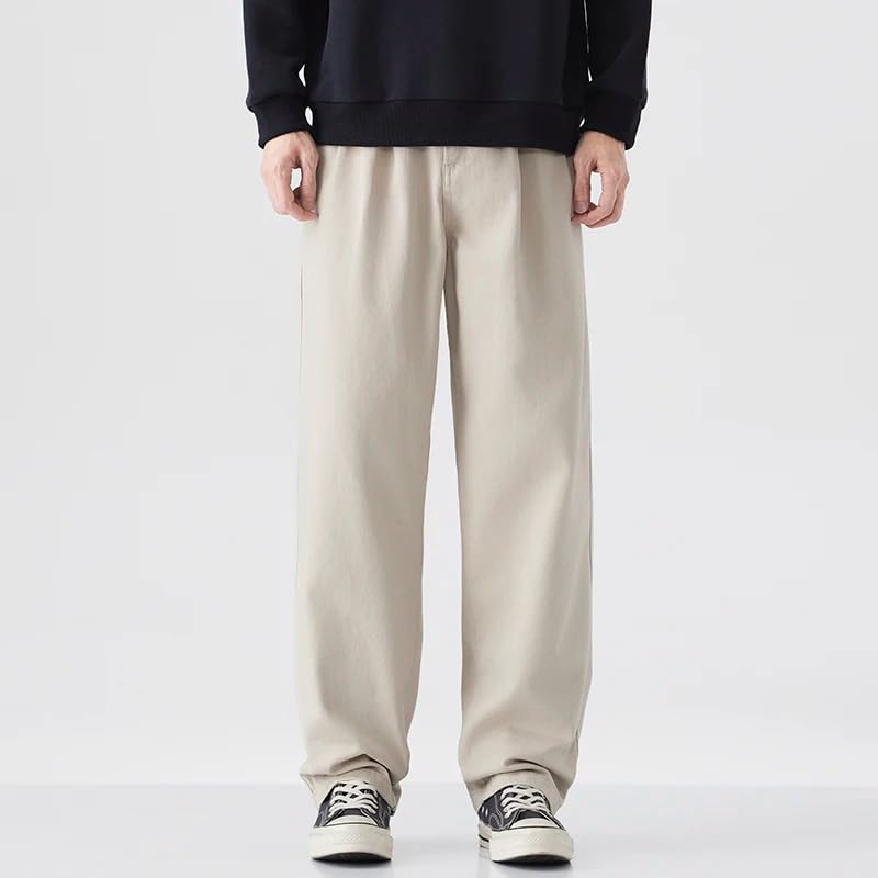 Vintage Summer Loose Casual Pants Men Wide Leg Cotton Linen Baggy Men's Trousers4