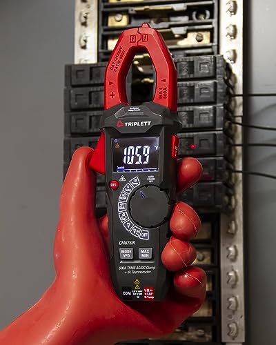 Image of Triplett CM675IR 600A True RMS AC /DC Clamp Meter with 4:1 IR Thermometer with Built-in Laser with Certificate of Traceability to NIST