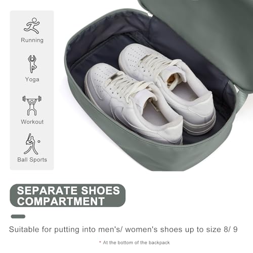 Image of coofay Gym Backpack for Women Men, Sports Backpack with Shoe Compartment