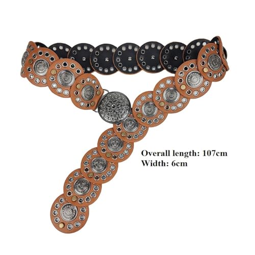 Disc Waist Seal Vintage Belt Women's Metal Chain Clothing Decorations2