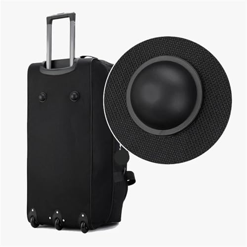 Rolling Duffle Bag with Wheels Large Capacity Trolley Bags with Wheels Foldable Luggage Wheeled Bag Travel Suitcase Waterproof Handbag Rolling Luggage(Black Style 1,74x37x32cm)2