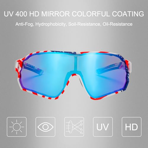 Image of ROCKBROS Polarized Sports Sunglasses Men Women - UV400 Protection Goggle with Myopia Frame for Running Cycling Driving