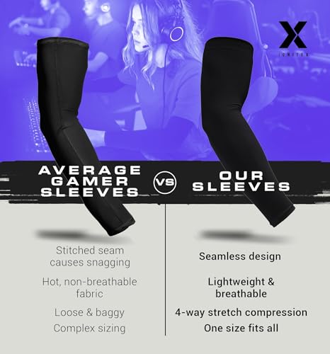 Image of IGNITEX Gaming Arm Sleeves - Gaming Sleeve for PC Gamers - Gaming Compression Sleeves - Gaming Arm Sleeve for E-Sports