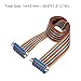 MECCANIXITY 1 Pcs IDC Rainbow Wire Flat Ribbon Cable DB25 Female to DB25 Female 39.4 Inch Length 2.54mm Pitch Breadboard Jumper Wires for Electronic Projects