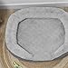 PawHut Hundesofa Hundecouch, Waschbarer Bezug, Haustiersofa mit Rückenlehne und Holzbeine, Katzensofa, Hundbett für mittelgroße Hunde unter 25 kg, 90cm x 78cm x 25cm, Grau