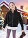 J·E Sterguard Girls' Fashion Hoodies Sweatshirts Fleece Zip-Up Hoodie for Girls and Boy 12-14 Year Old Girl Black ClothesSH0025H6