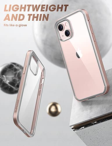 SUPCASE UB Edge Pro Series Case for iPhone 13 (2021 Release) 6.1 Inch, Slim Frame Clear Protective Case with Built-in Screen Protector (Peach)