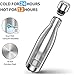 Flask Water Bottles: Sportneer 17oz Insulated Stainless Steel Water Bottle Reusable Double Walled Metal Bottle Cola Shape Thermos Leak-Proof 24 Hours Cold 12 Hours Hot for Travel Hiking, 500ml Silver