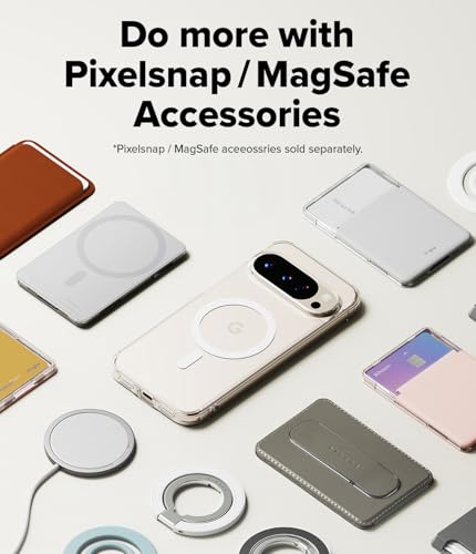 Image of Ringke Fusion Designed for Google Pixel 10 Pro XL Case [Compatible with MagSafe] [Scratch Resistant] Slim Transparent Protective Back Cover with Shockproof Bumper - Magnetic Clear