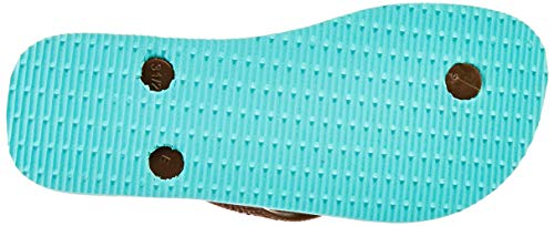 Chinelo Mario Bros, Havaianas, Adulto Unissex, Ice Blue/Café, 33/34