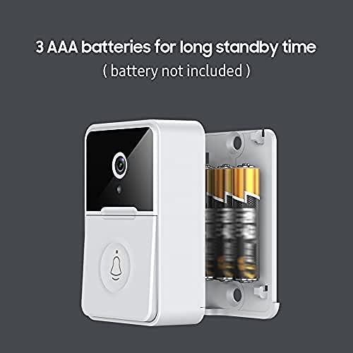 NUTOT Campainha de vídeo inteligente sem fio HD câmera PIR detecção de movimento IR alarme campainha