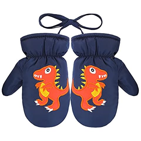 QKURT Niño Guantes de Esquí, Guantes de Esquí Invierno Manoplas para Clima frío para niñas y niños para niños de 3 a 5 años Trineo Snowboard Patinaje Ciclismo Correr y Actividades al Aire Libre Cover
