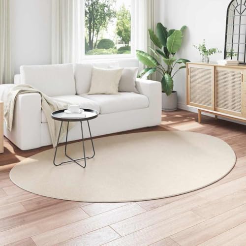 Tapis beige 160x230 en polyester lourd pour décoration raffinée