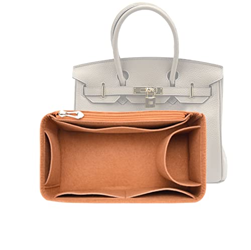 Lckaey Purse Organizer for Hermes birkin bag 25 Felt organizer insert Y013camel-S