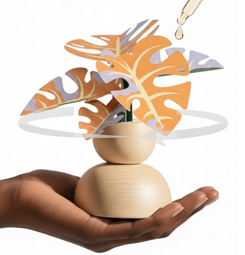 Pulzents Spin Rotating Desk Decor &ndash; Minimal Kinetic Desk Sculpture with Soft Scent, Passive...