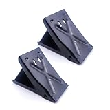 ZUWIT 2-Pack Anti-Skid Base Heavy Duty Wheel Chocks, Heavy Duty Wheel,Foldable and Portable,Tire TrianglePad Wheel Stopper, Tire Skid Stopper for Car, SUV, Truck (Black)