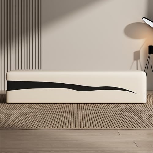 Taburete para guardarropa alargado y reposapiés otomano pequeño de diseño 6