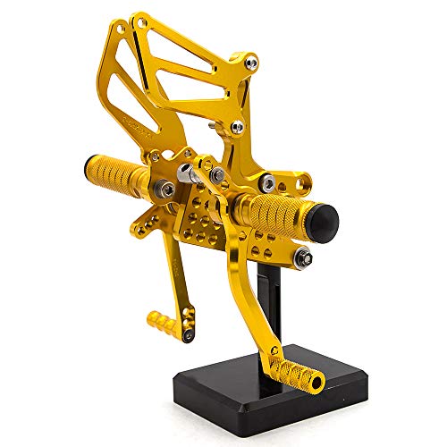 Motorcycle Rearset Foot Pegs Rear Set Footrests Fully Adjustable Foot Boards Compatible For Gsxr750 Gsxr600 1996-2005,Gsxr1000 2000-2004,Sv650 Sv650S Sv1000 Sv1000S 1998-2014 #TOP3