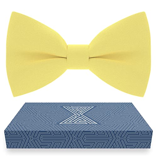 Image of Bow Tie House Mens Bowties Pre-tied Shape Clip on Bowtie Solid Men Formal Wear for kids, baby boys, toddler any age bow ties