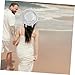 HAKIDZEL Fashionable Wide Brim Organza Hat for Women Adjustable White Sunshade Cap Lightweight Breathable Summer Hat for Beach Travel Outdoor Adventures