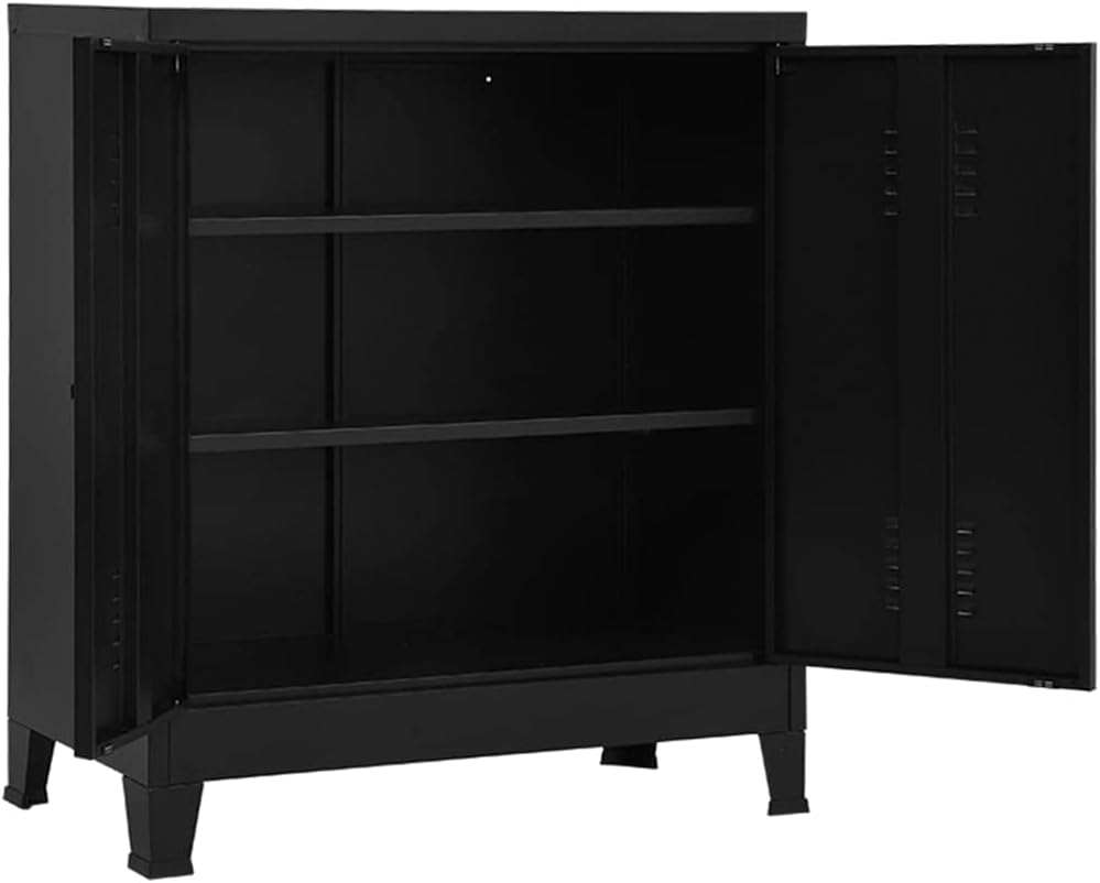 ALLFORYOURS Industrial Storage Chest Black 35.4"x15.7"x39.4