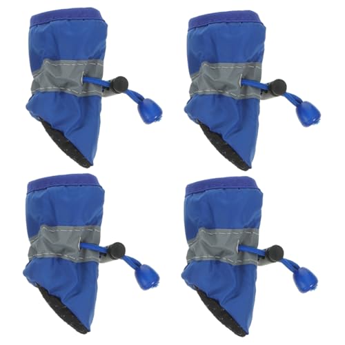 MOTHNUR 4 Piezas Botas Impermeables para Perros pequeño Patucos para Perros medianos Botines Medio tamaño Patas Botas para Mascota Impermeable Protección de la Pata para