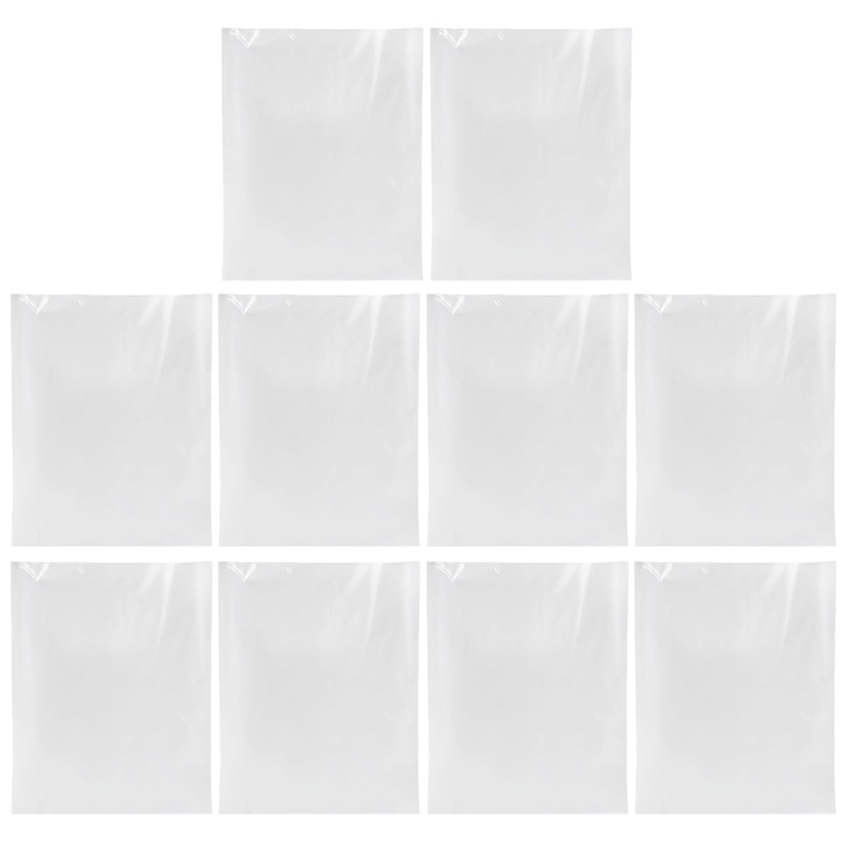 Bolsas de plástico transparentes y grandes de alta resistencia pack de 10 para organización