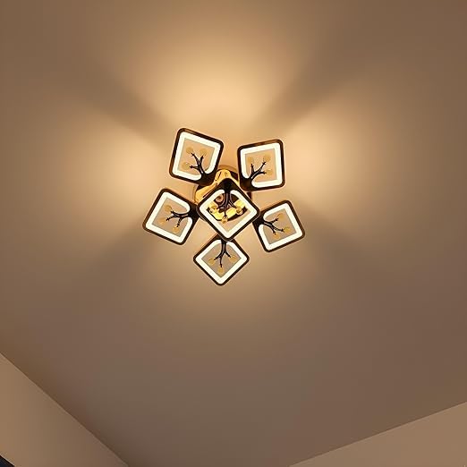 Image of LED Chandelier for Hall Decoration, Ceiling Jhoomar /Jhoomer Light for Living Room, Bedroom (Jhumar with Remote and Bluetooth Speaker, Music)