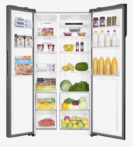 Haier 570 L with Inverter Side by Side Refrigerator (HRF-622SS, Shiny Steel) amazinggiftidea-com