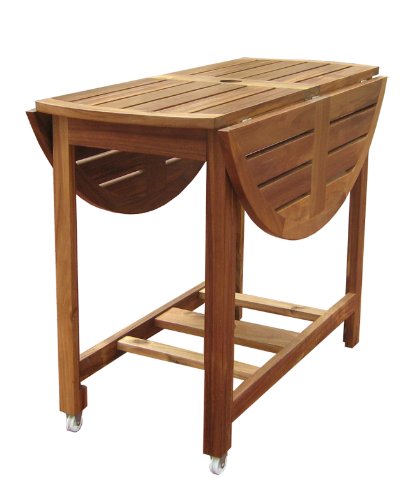 Merry Garden Acacia Folding Dining Table, Outdoor Dining Table Deck Table - Thumbnail 4