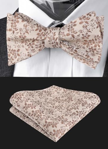 Image of Alizeal Mens 2pcs Floral Pattern Bow Tie Set