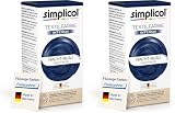 simplicol Textilfarbe intensiv Nacht-Blau | Einfaches Färben in der Waschmaschine | Flüssige Farbe & Fixierpulver | 2er Pack | 150 ml + 400 g
