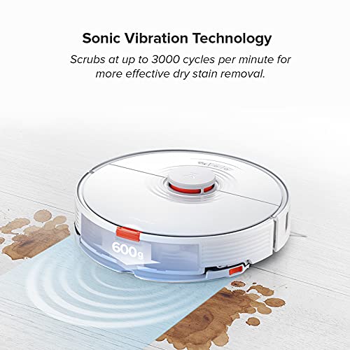 Image of roborock S7+ Robot Vacuum and Sonic Mop with Self-Empty Dock, Stores up to 60-Days of Dust, Auto Lifting Mop, Ultrasonic Carpet Detection, 2500Pa Suction, White