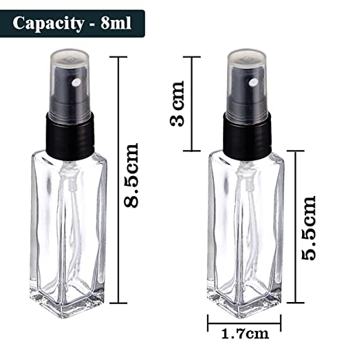 nsb herbals Refillable Perfume Clear Glass Bottles With Spray Pump For Perfume Essential Oils Aromatic Water Blend 8 ml (3)