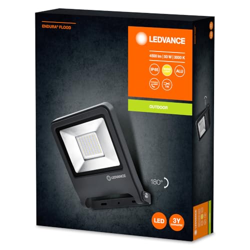 LEDVANCE LED Fluter, Leuchte für Außenanwendungen, Warmweiß, 226,0 mm x 201,0 mm x 37,0 mm, ENDURA FLOOD