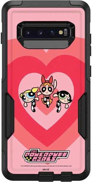 Skinit Decal Skin Compatible with OtterBox Commuter Galaxy S10 Plus - Officially Licensed Warner Bros Powerpuff Girls Hearts Design
