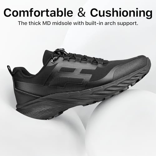 FREE SOLDIER Men's Trail Running Hiking Tactical Shoes - Breathable Lightweight Non-Slip Outdoor Sneakers for Walking Gym Backpacking Athletic Shoes3