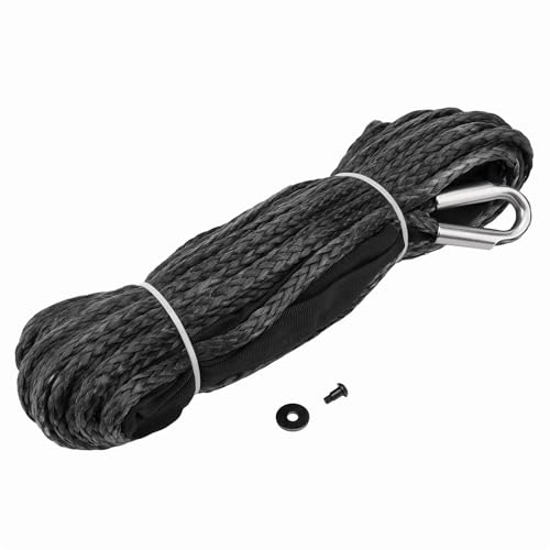 Corde synthétique pour treuil 12000 lb de 27m avec crochet 3/8