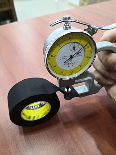 LLPT Wiring Harness Cloth Tape 5 Packs 19MM X 15M High Temperature Wear and Flame Resistant Durable Fiber Cloth Wire Loom Wrapping Tape with Sticky Silicone Adhesive (HC195)