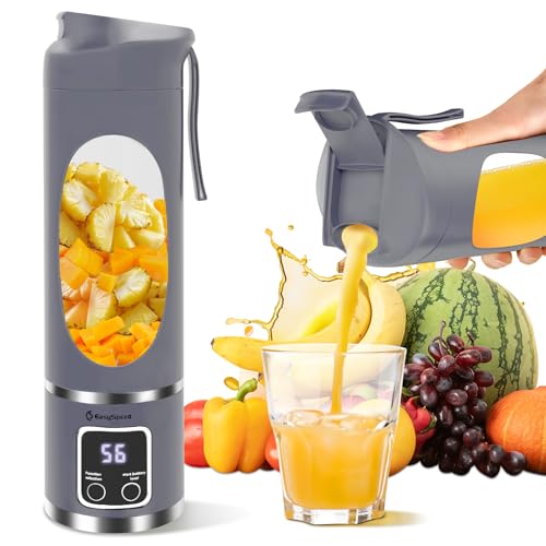 EasySpeed Batidora de Vaso Portátil 500 ml (Azul Morado)