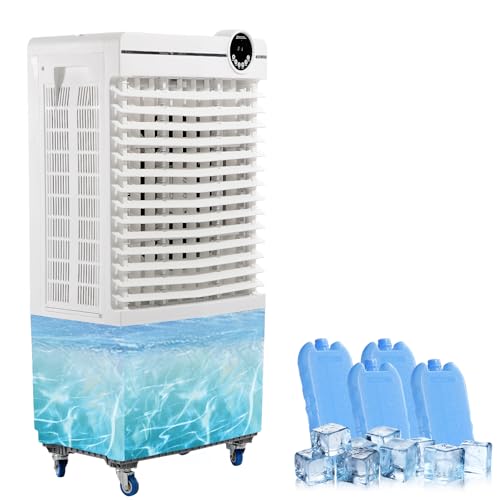 44' Swamp Cooler, 4706 CFM Evaporative Air Cooler with 13 Gallon Water...