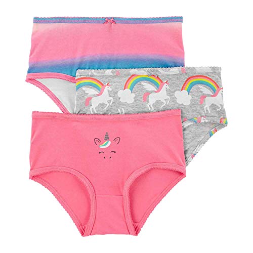 Carter's Little Girl's 3-Pack Stretch Cotton Panties (4/5, Unicorn(3H603710)/Rainbow) #TOP26