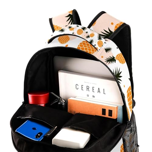 Sac à dos d'école imprimé ananas rétro multicolore 40cm - 4