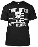 Donald Trump President T Shirt 2016 Fuck Hillary Prison Make America Great Again (7X - 7XL Big) Black White