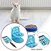 MotiveTech Cat Elevated Cat Bowl Food Bowl with Raised Stand Sifting for Indoor, Blue