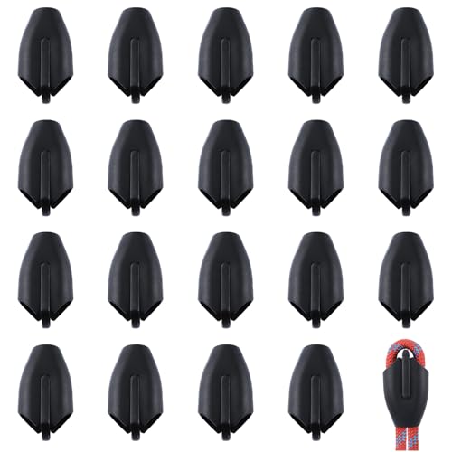 INCREWAY Lot de 20 colliers de serrage réutilisables en plastique pour cordes en nylon ou cordes tressées (diamètre du trou 14 mm)
