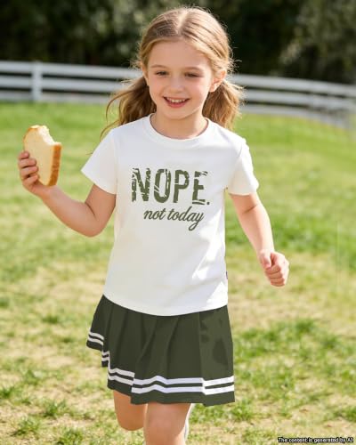 Image of Betusline Girls Skirt Set, Printed T-Shirt & Pleated Skirt, 4-14Y
