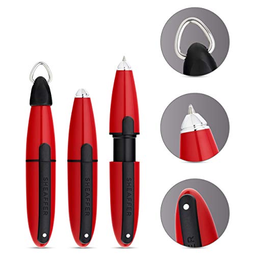 Stylo roller Sheaffer Ion Rouge avec anneau de fixation pratique