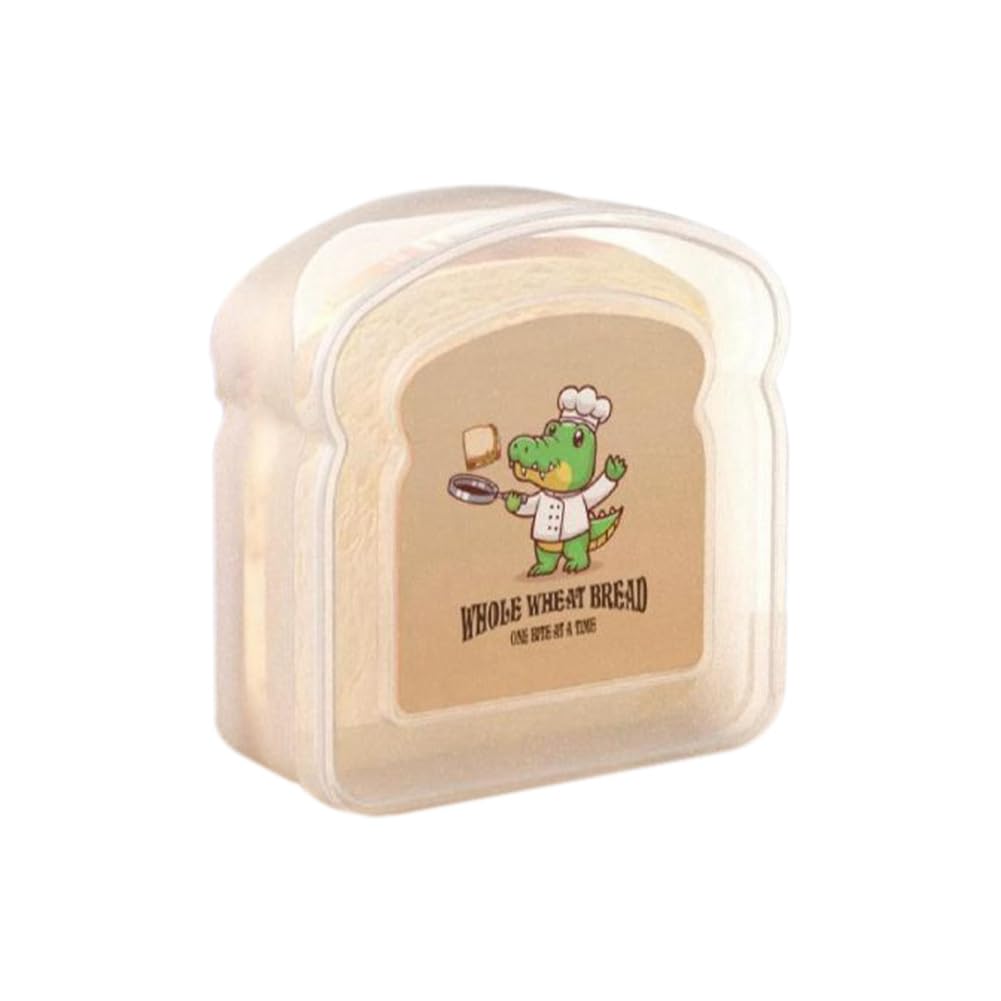 CTRLZS Reusable Sandwich Container Sealed Food Container Transparent Bread Box Food Portable Toast Sandwich Box Easy to Use B