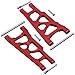 HobbyPark Front & Rear Aluminum Suspension Arms A-Arms for 1/10 Traxxas Slash 4x4 Upgrade Parts, fit Stampede 4x4, Rustler 4WD VXL-Replaces Part 3655, Red-Anodized Set of 4